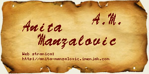 Anita Manzalović vizit kartica